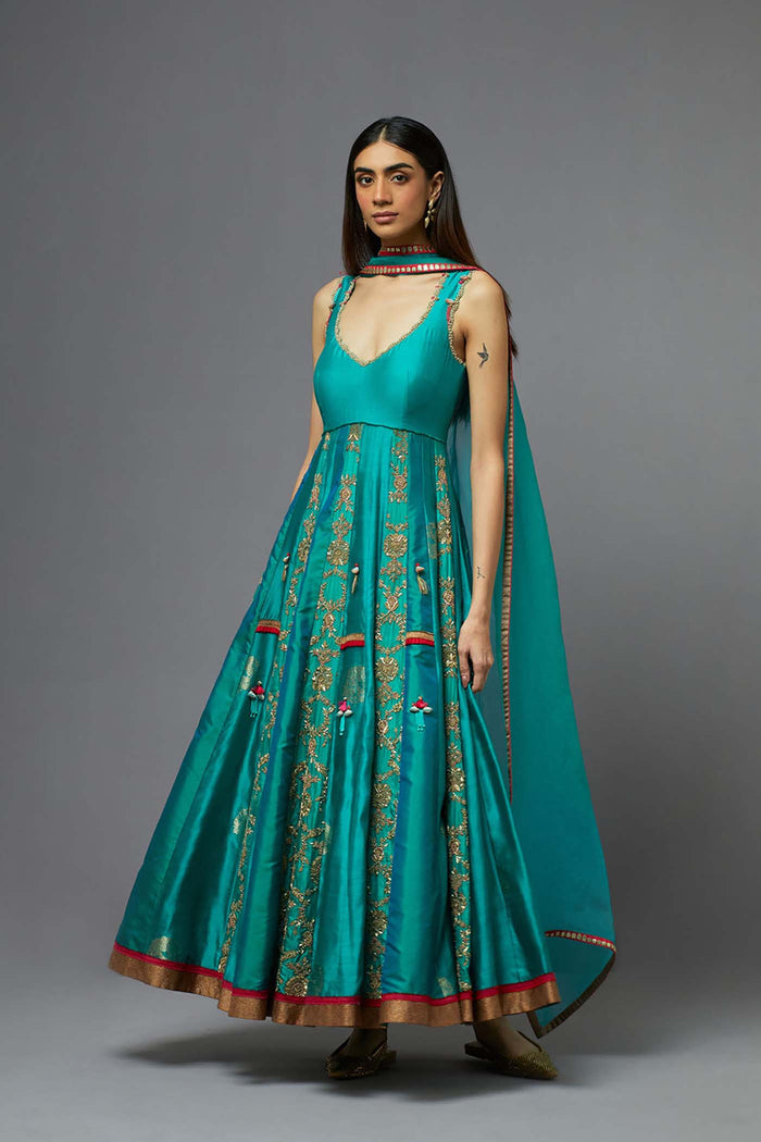 Turquoise Anarkali