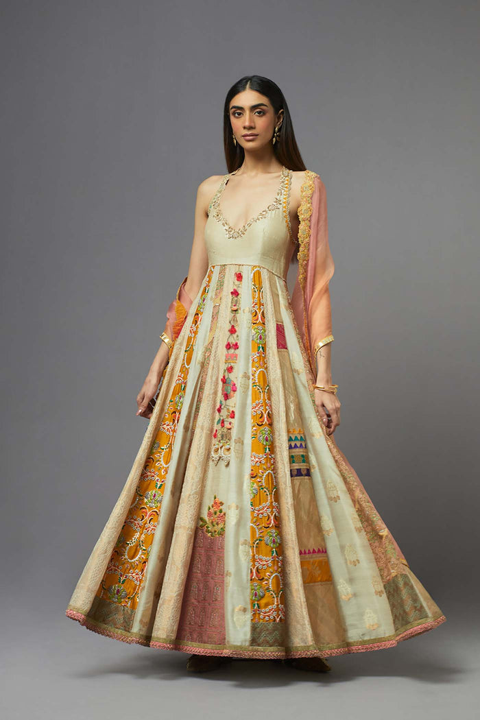 Ivory Multi Anarkali