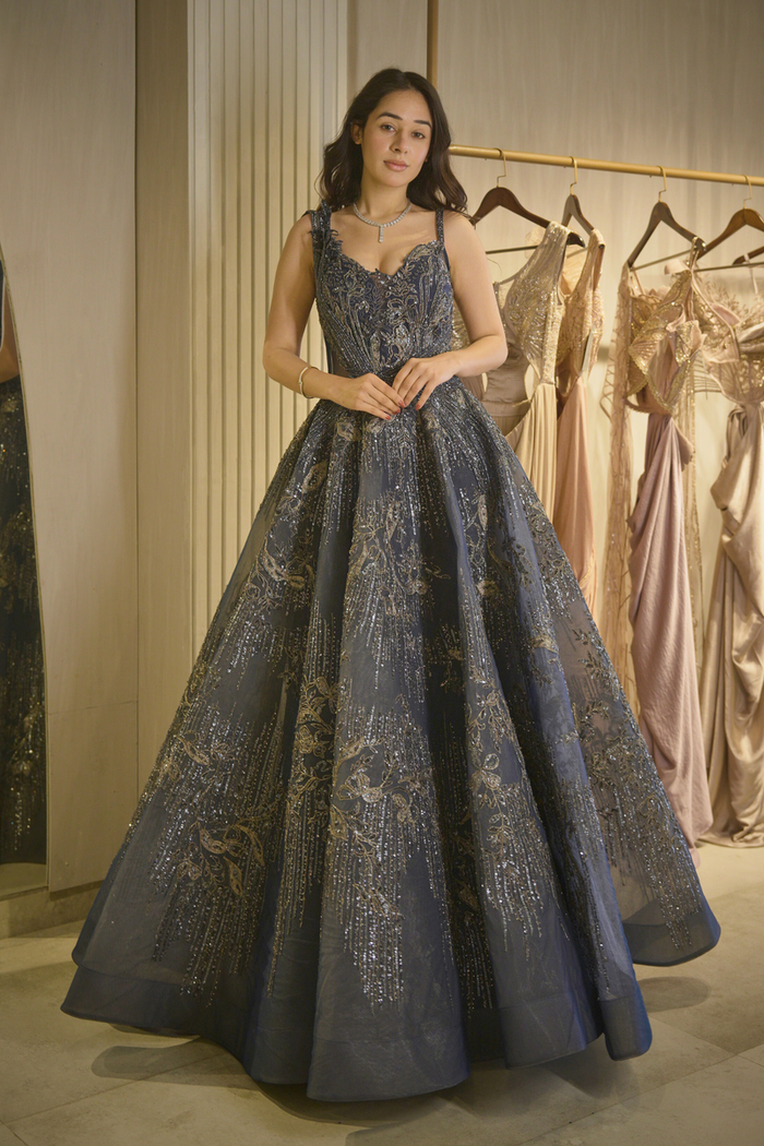 Shivani Pancholi in Midnight Blue Drizzle Gown