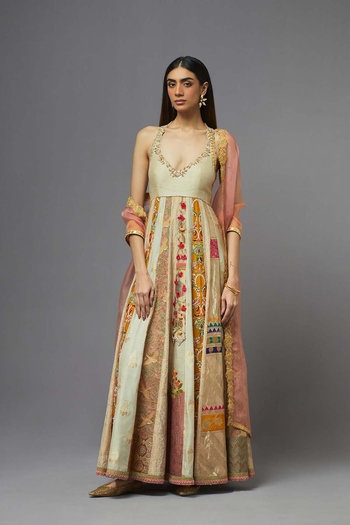 Ivory Multi Anarkali