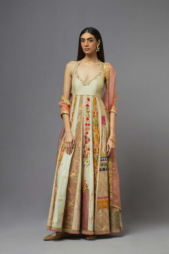 Ivory Multi Anarkali
