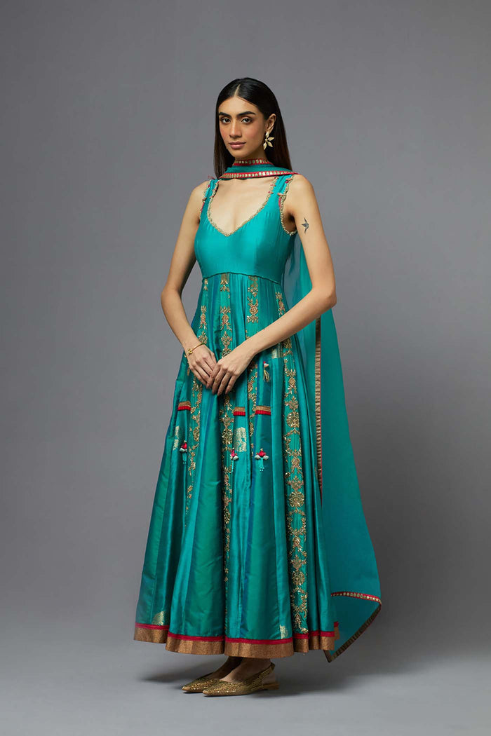 Turquoise Anarkali