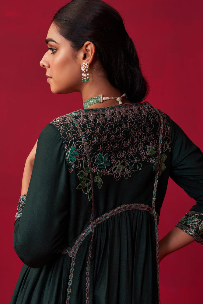 Green Nature’s Bounty Long Kurta and Pant Set