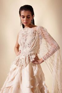 Lunar gleam lehenga set (ivory skirt)