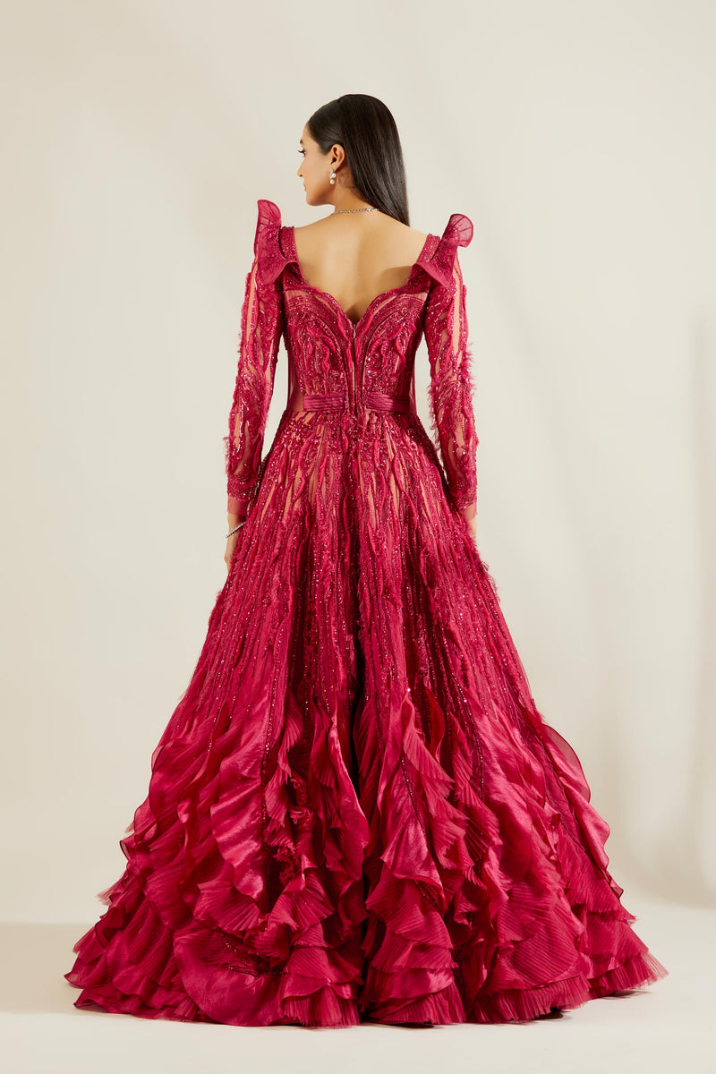 Brill Crimson Gown