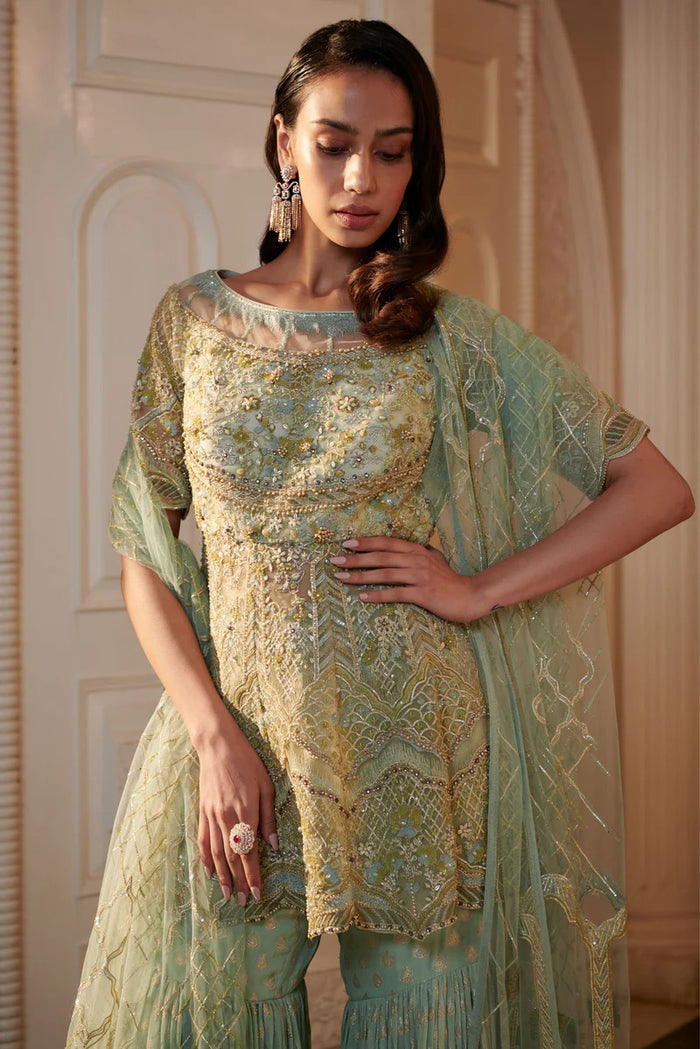Sea Green Mist Sharara