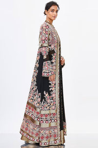 Black Embroidered Jacket Set