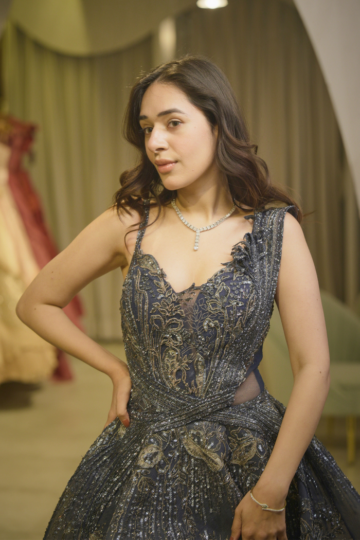 Shivani Pancholi in Midnight Blue Drizzle Gown