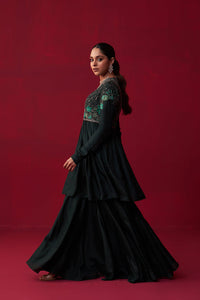 Green Nature’s Bounty Anarkali and Sharara set