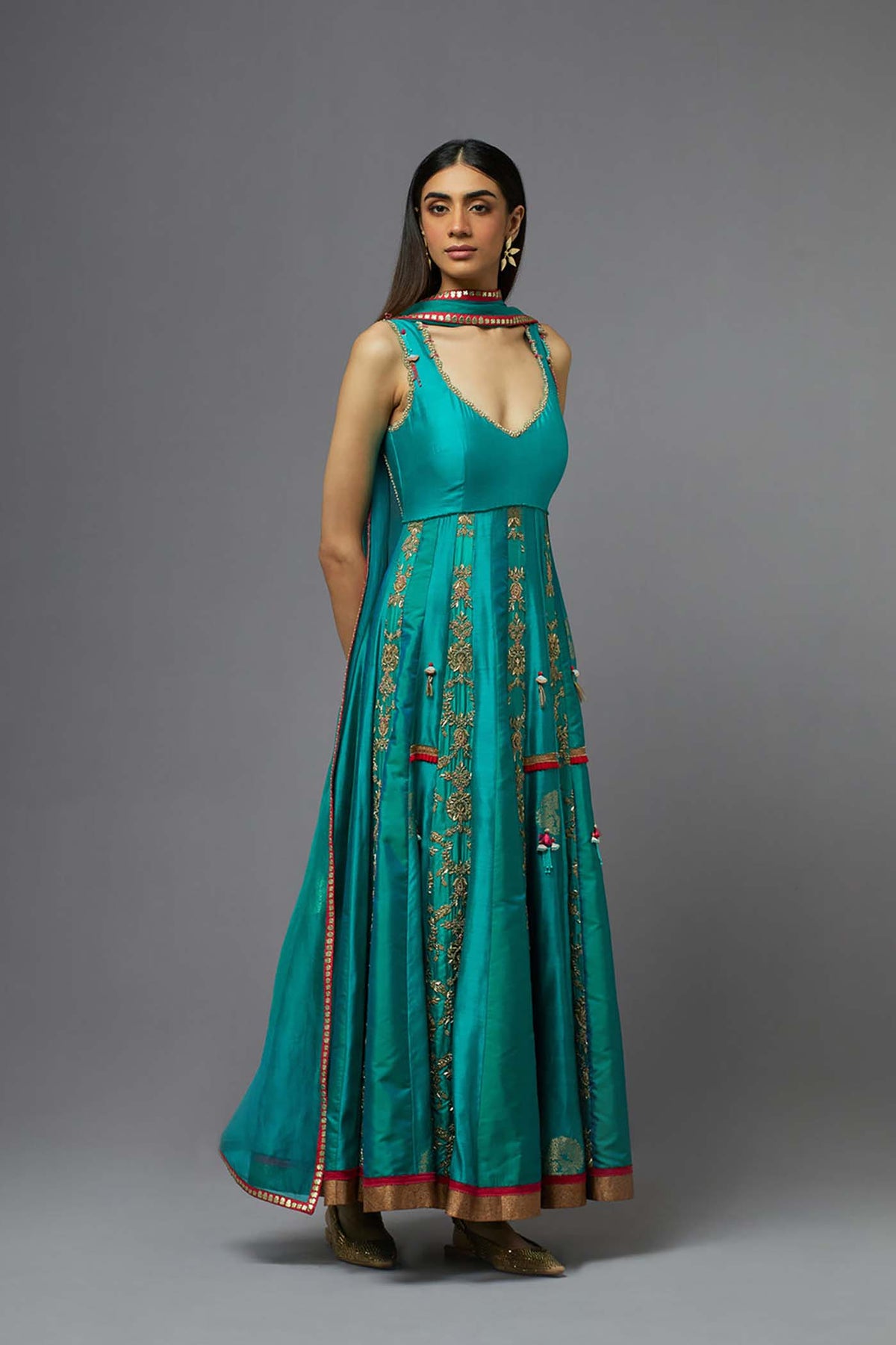 Turquoise Anarkali