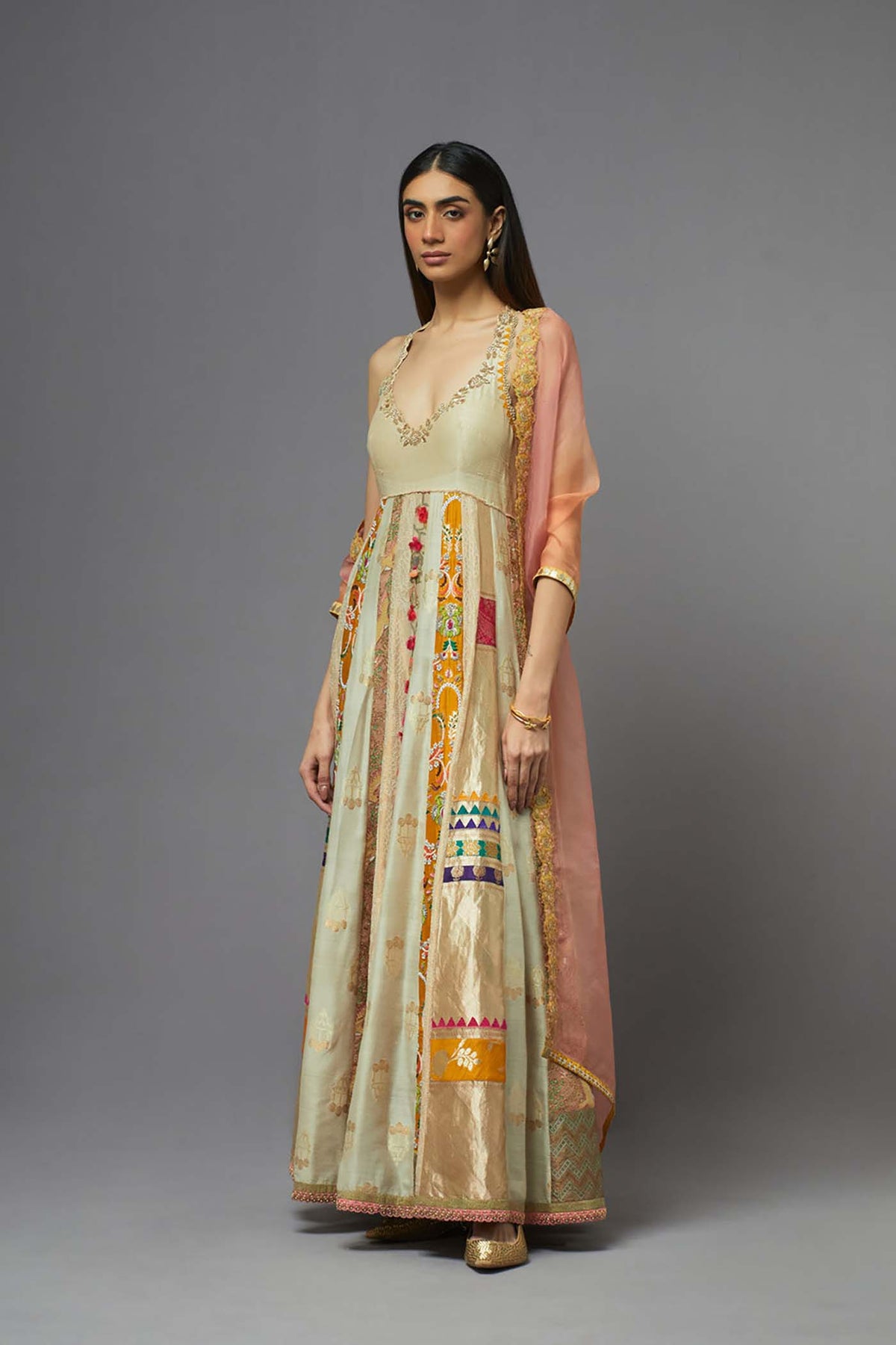 Ivory Multi Anarkali