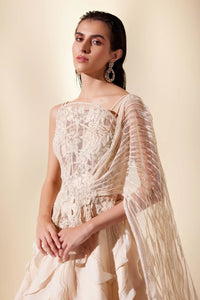 Lunar gleam lehenga set (ivory skirt)