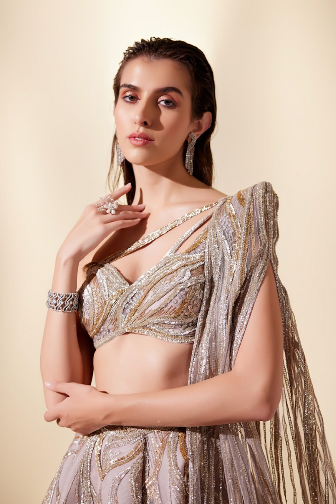 Mystical dune lehenga set