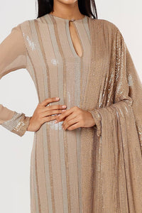 Beige Embroidered Kurta Set