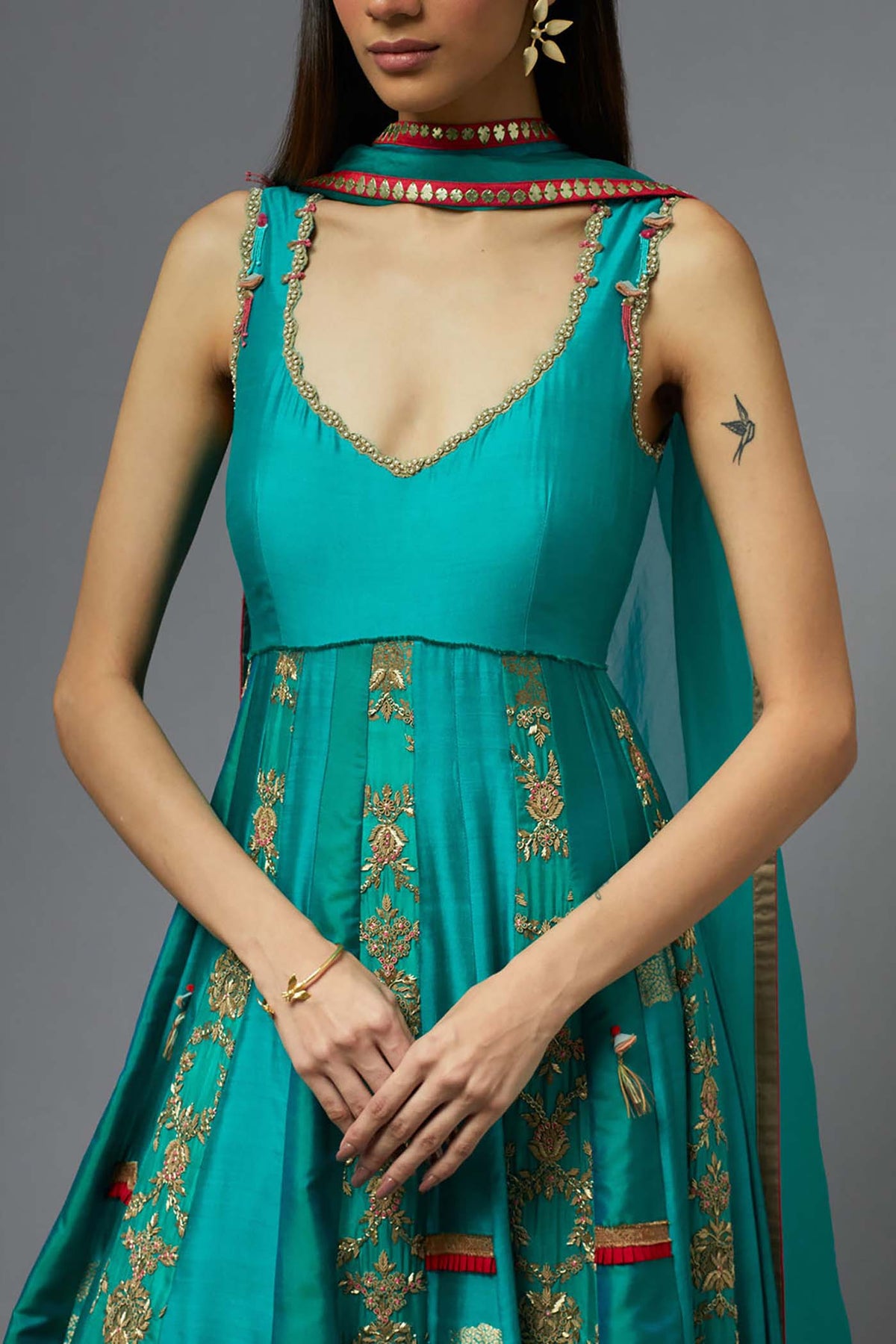 Turquoise Anarkali