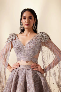 Lunar lavender lehenga set