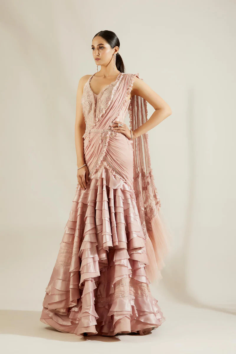 Chateau Rose Drape Saree