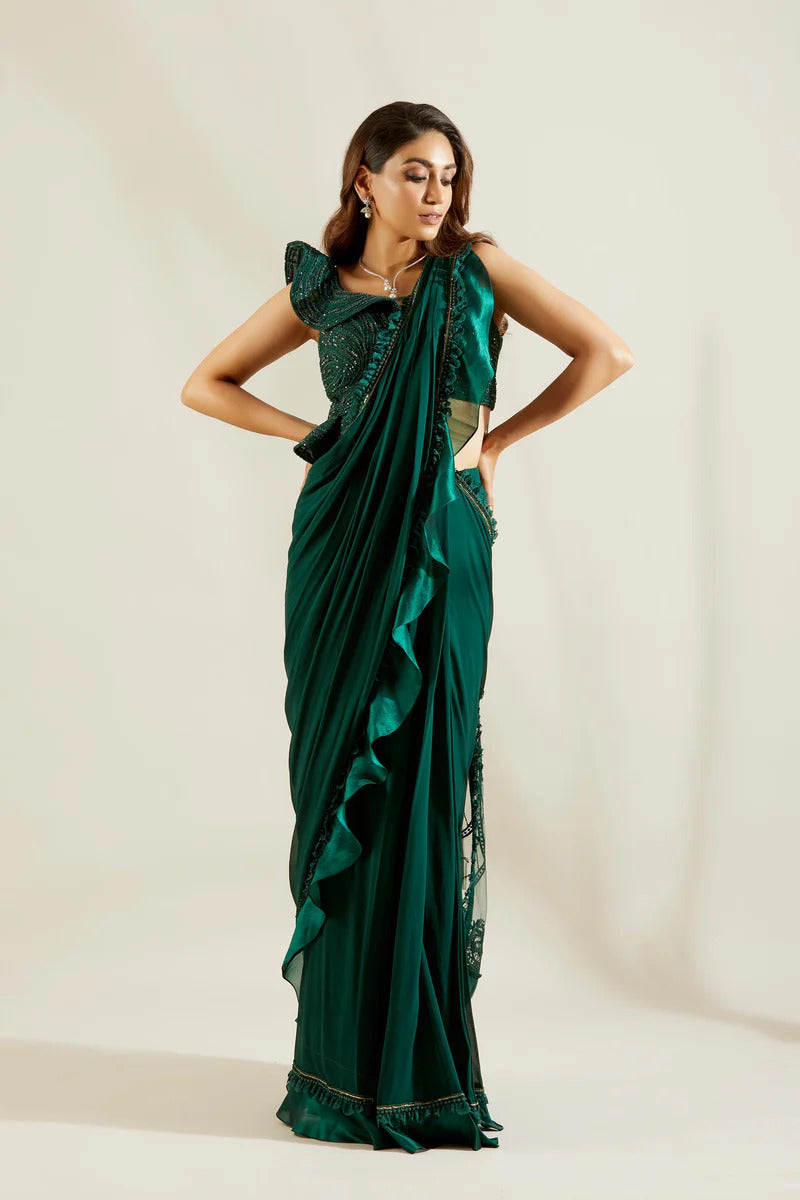 Emerald Green Saree