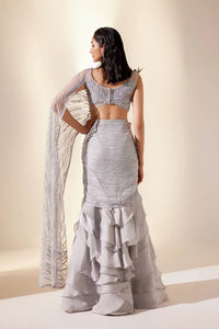 Powder Blue Stream Saree
