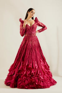 Brill Crimson Gown