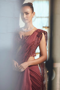 Boysenberry Drape Saree