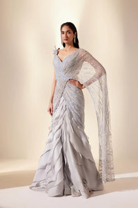 Powder Blue Stream Saree