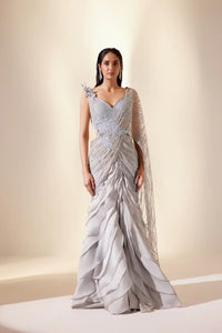Powder Blue Stream Saree