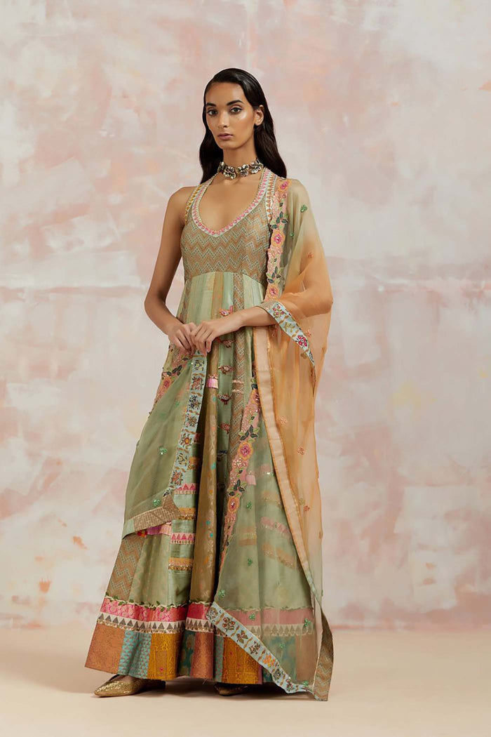Light Green Anarkali Set