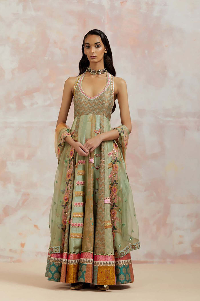 Light Green Anarkali Set