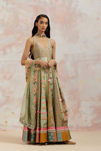 Light Green Anarkali Set