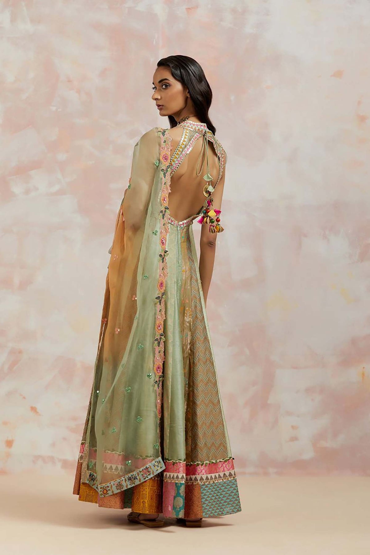 Light Green Anarkali Set