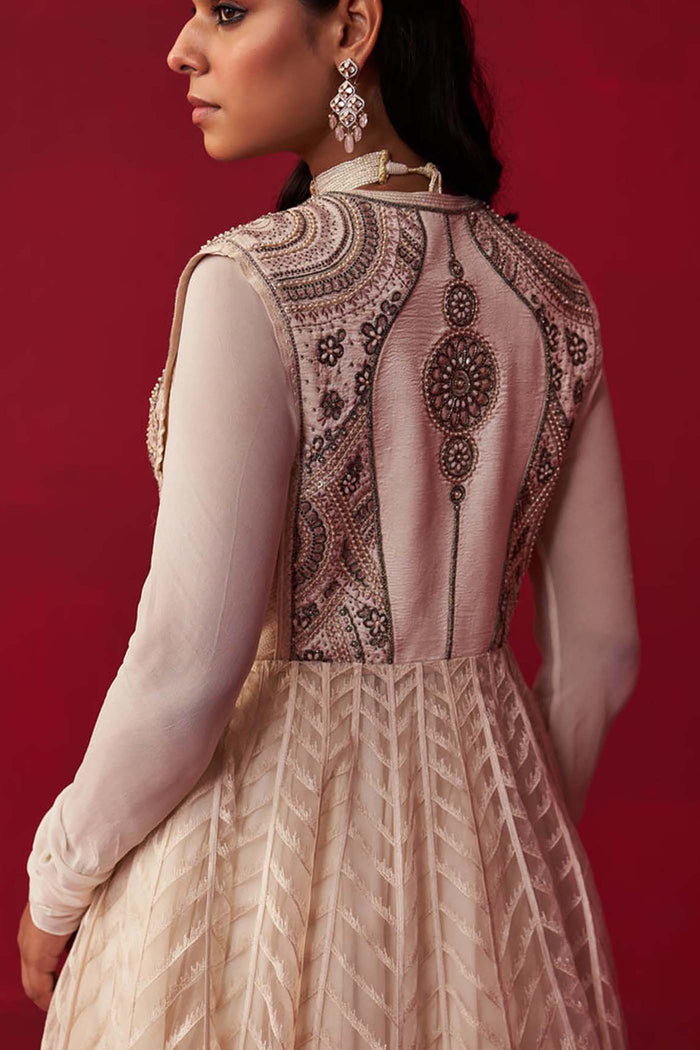 Ivory Mandala Jacket, Top and Skirt Set