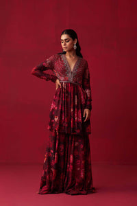 Pink Nature’s Bounty Anarkali and Sharara set