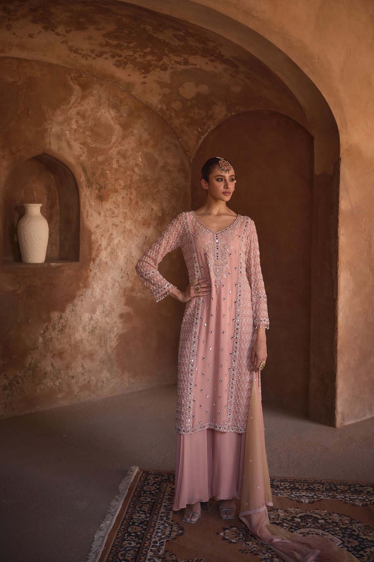 Powder Pink Kurta Set