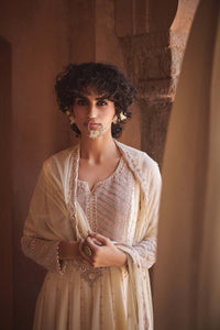 Ivory Anarkali Set