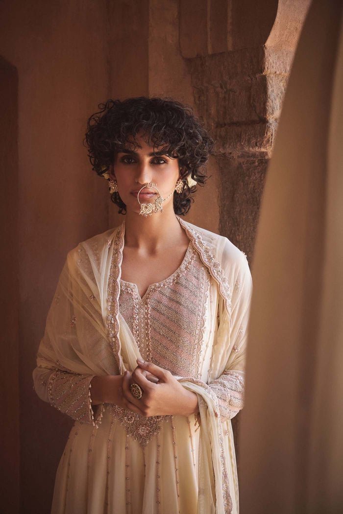 Ivory Anarkali Set