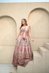 Anshu Jain Wine Bl And Pink Skirt