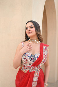 Anhu Jain Red Bl + Cape