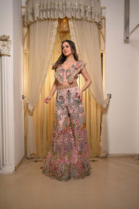 Anshu Pink Sharara Set