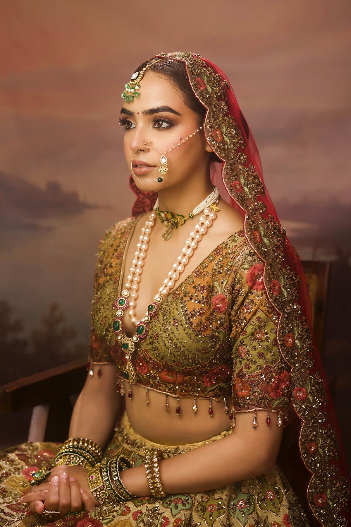 Kesariya Multi Lehenga