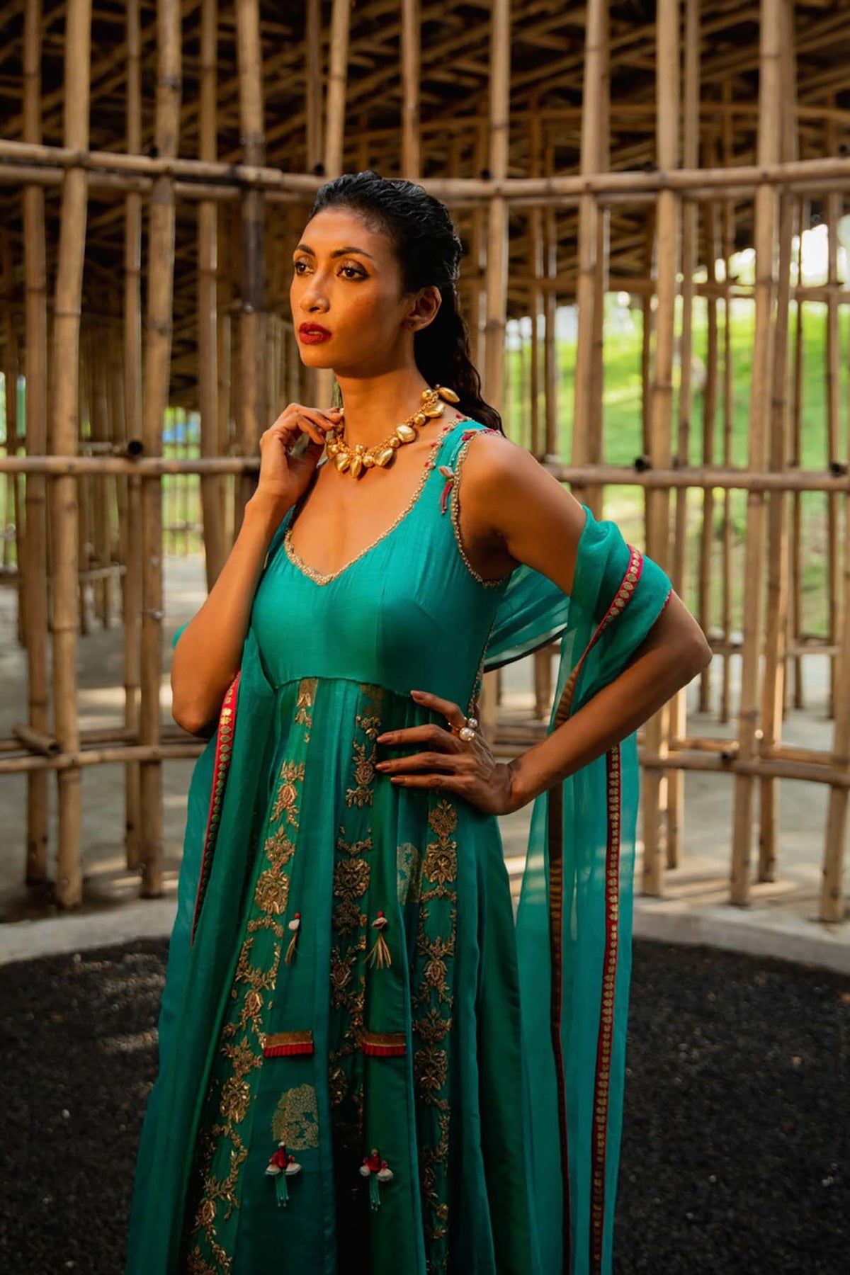 Turquoise Anarkali