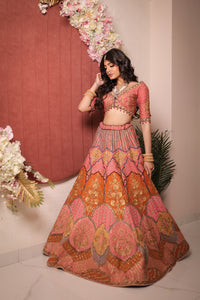 Rose Iris Multi Lehenga