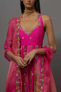 Pink Embellished Kalidar Set