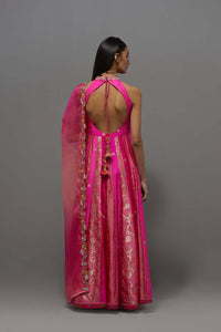 Pink Embellished Kalidar Set